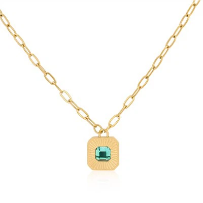 Büroklammer-Gliederkette mit quadratischem Anhänger