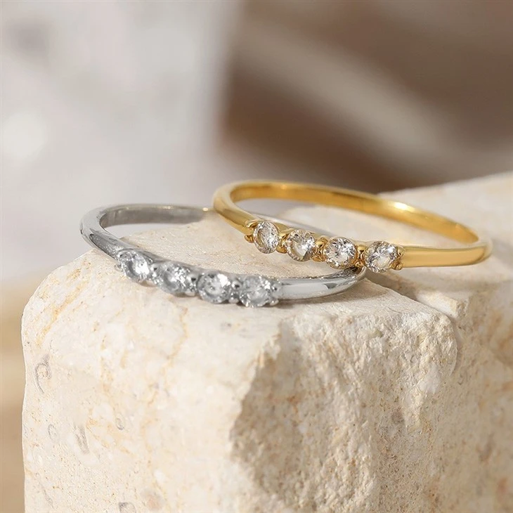 Dainty CZ Stackable Ring suppliers