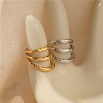3-Kreis-Ring aus Edelstahl 316
