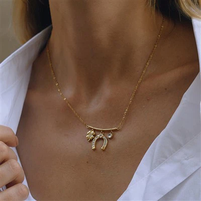 Hufeisen-Charme-Halskette