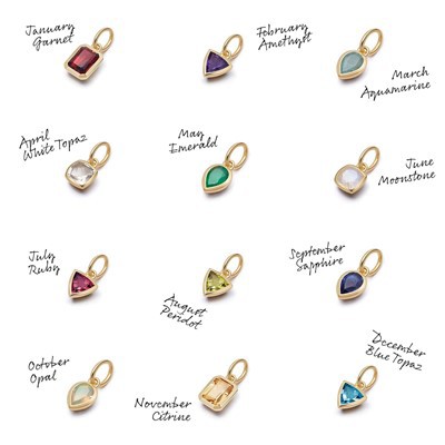 Geburtsstein-Halskette aus Edelstahl