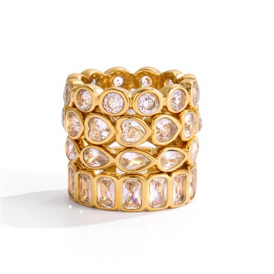 Ewigkeitsring mit Herz aus Edelstahl