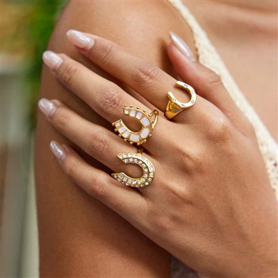 Hufeisenring aus Edelstahl